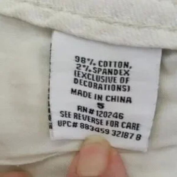 Bongo Distressed Ripped Shortie Jean Shorts Junior 5 White - Picture 2 of 6